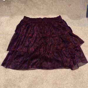 MINKPINK Shimmering Purple Tiered Skirt